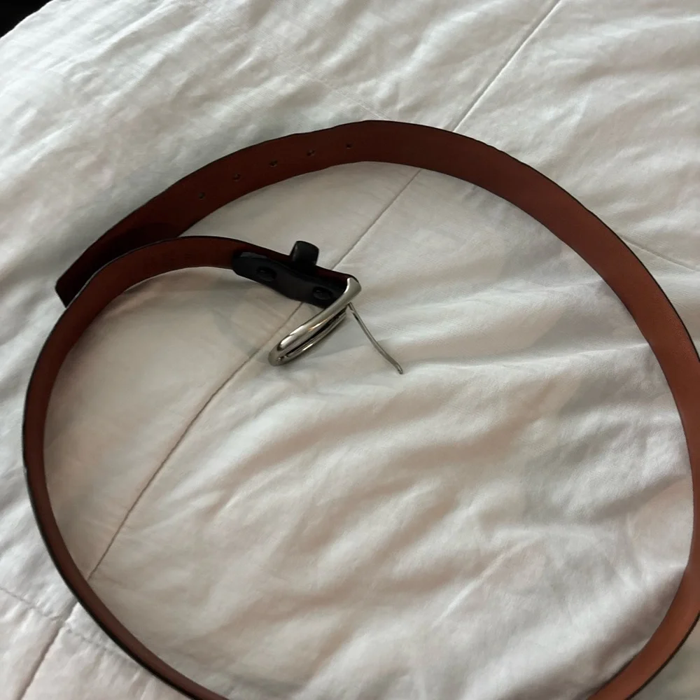Trafalgar Brown Leather Belt with Silver Buckle